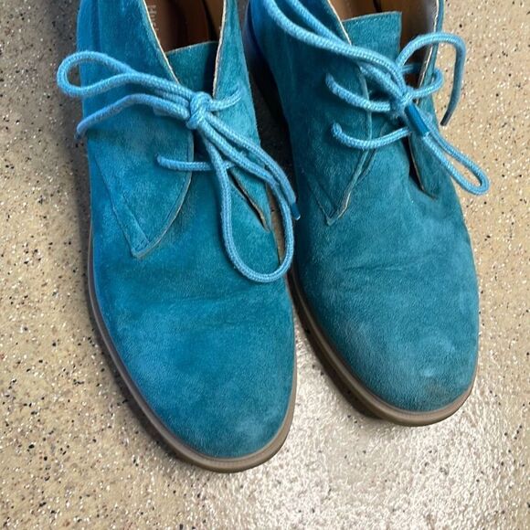 Hush Puppies "Bailey" Turquoise Suede Chukka Boots sz US 5.5 - Picture 8 of 12